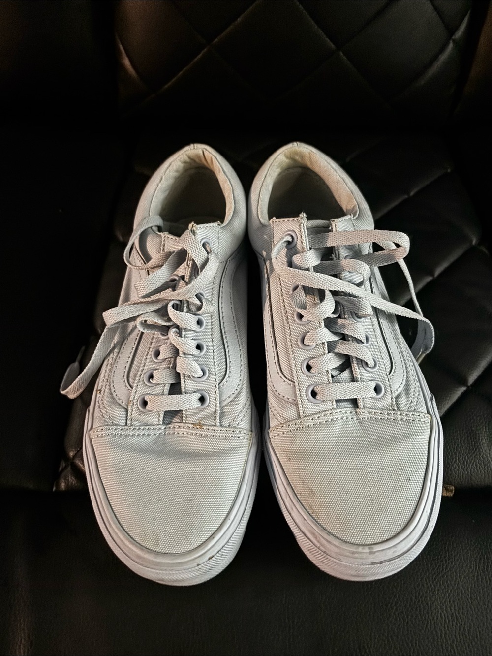 Vans Men's Low-Top Canvas Sneakers in Light Gray